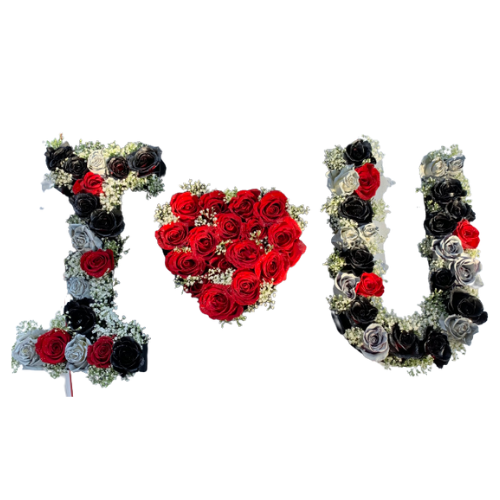 Custom "I LOVE U" Letters